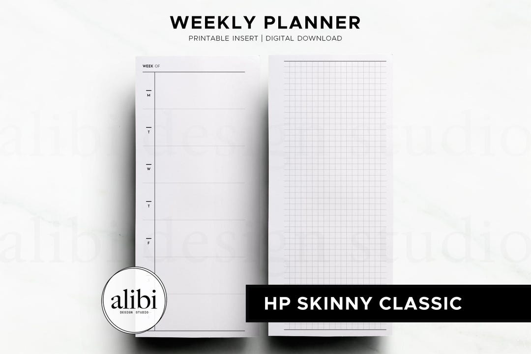 Skinny Classic Happy Planner Weekly Planner Week on One Page HP Half ...