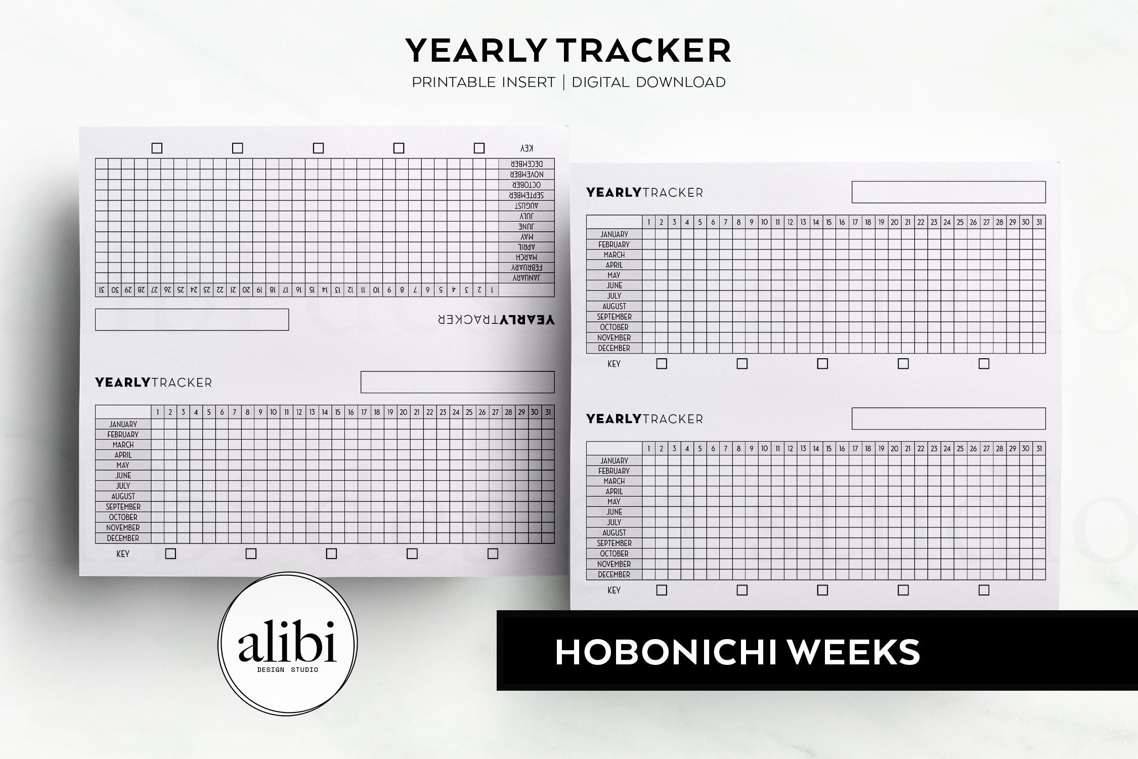 Hobonichi Weeks Yearly Trackers Habit Tracker Mood Tracker Hobo Weeks ...