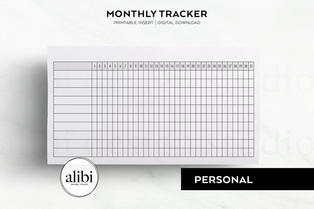 Personal Habit Tracker Monthly Planner Personal Printable Planner ...