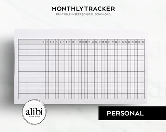 Personal Habit Tracker Monthly Planner Personal Printable Planner Inserts