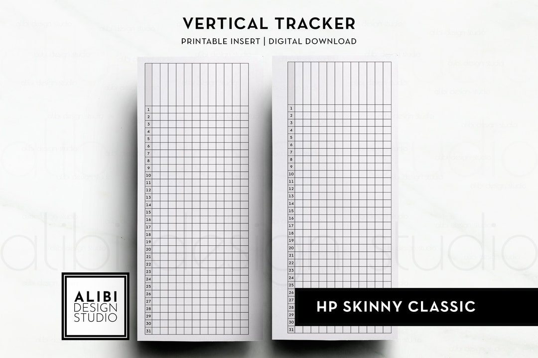 Skinny Classic Happy Planner Habit Tracker Monthly Planner Half Sheet ...