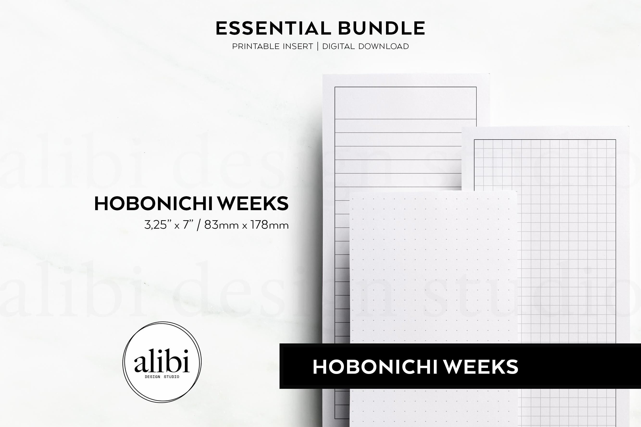 Hobonichi Weeks Essential Planner Inserts Printables Hobo Weeks Refill ...