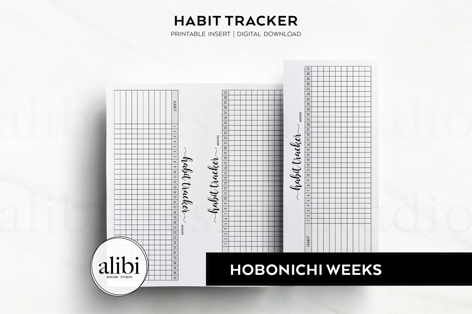 Hobonichi Weeks Habit Tracker Hobo Weeks Printable Planner Inserts ...