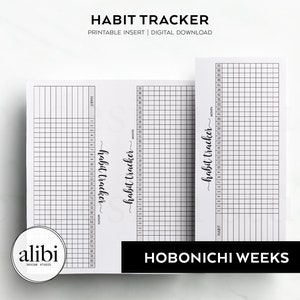 Hobonichi Weeks Habit Tracker Hobo Weeks Printable Planner Inserts ...
