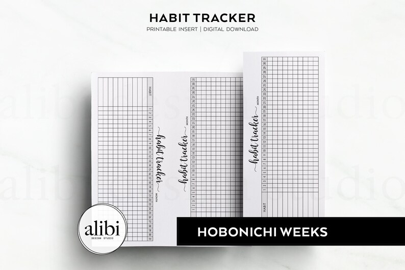 Hobonichi Weeks Habit Tracker Hobo Weeks Printable Planner Inserts ...