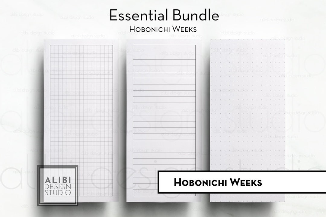 Hobonichi Weeks Essential Planner Inserts Printables Hobo Weeks Refill ...
