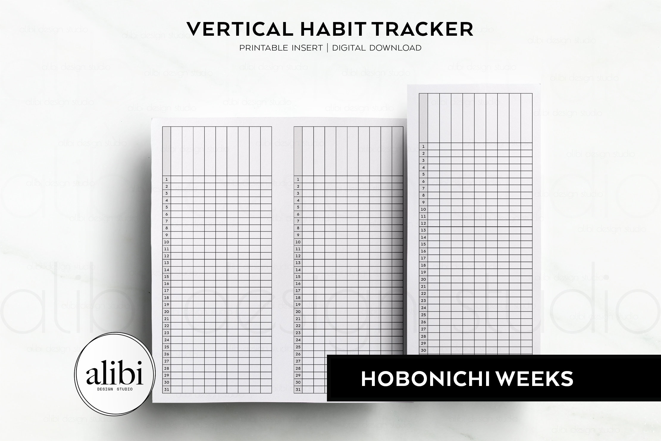 Hobonichi Weeks Habit Tracker Tracker Monthly Planner Monthly Overview ...