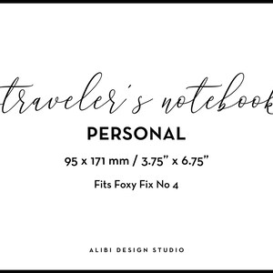 Personal TN Habit Tracker Monthly Planner Traveler's Notebook Printable Inserts Refill image 6