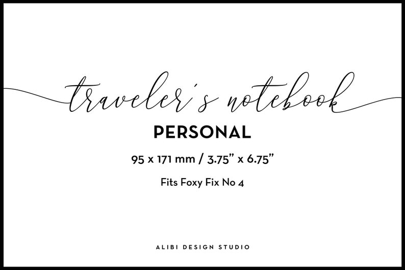 Personal TN Habit Tracker Monthly Planner Traveler's Notebook Printable Inserts Refill image 6