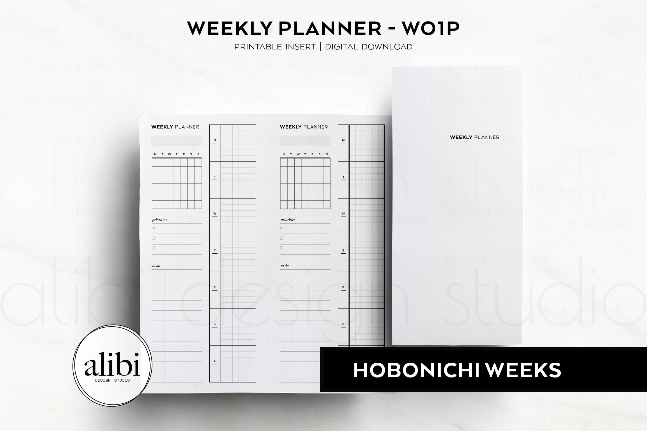 Hobonichi Weeks Weekly Planner Insert | Week on 1 Page | Monthly ...