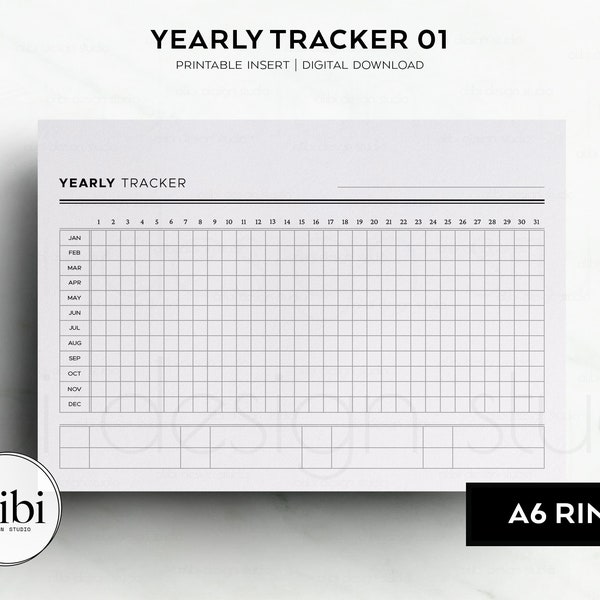 Yearly Overview A6 Printable - Etsy