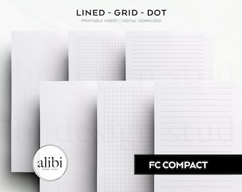 FC Compact Grid Paper Dot Grid Lined Paper Printables Franklin Covey Compact Printable Planner Inserts