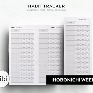 Hobonichi Weeks Habit Tracker Monthly Planner Routine Tracker Hobo ...