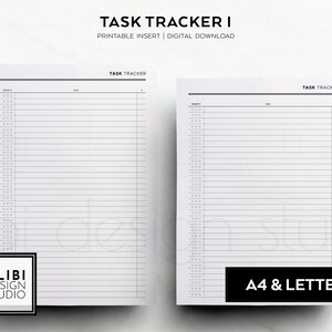 A4 and Letter Task Tracker Task Triage Project Planner Task Management ...