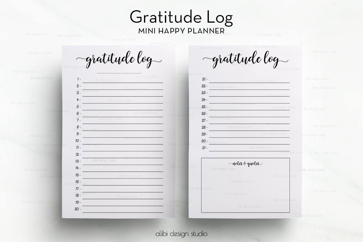 Gratitude Planner MINI Happy Planner Gratitude Journal Etsy