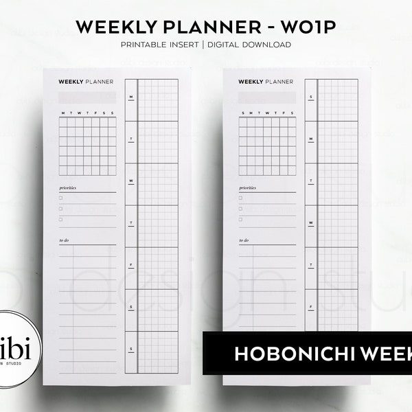 Hobo Weeks Planner Dashboard - Etsy