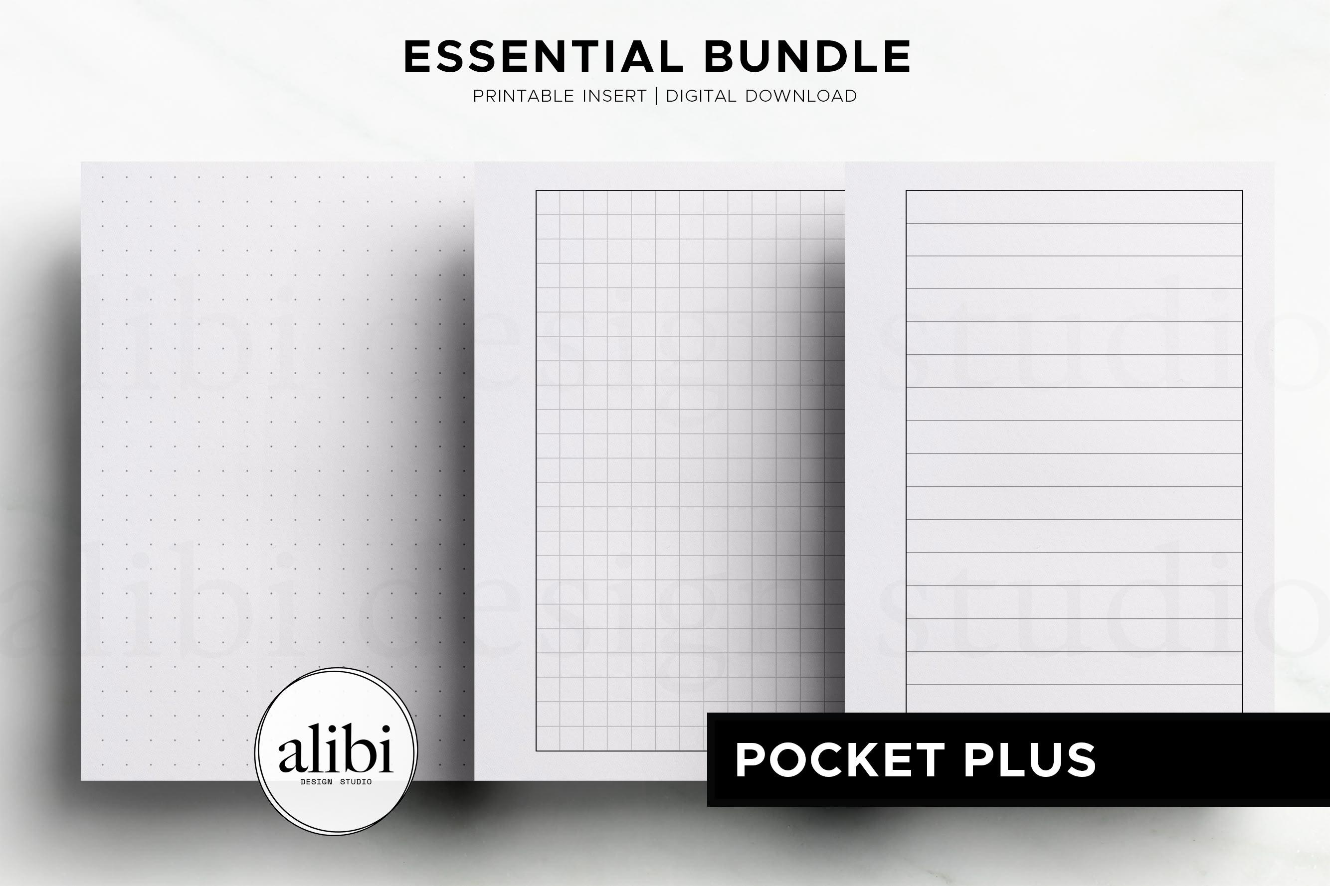 Pocket Plus Grid Paper Dot Grid Lined Paper Student Planner Pocket XL ...
