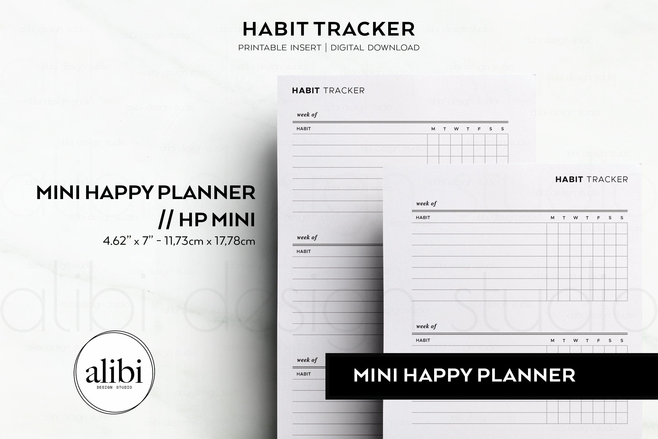 HP MINI Habit Tracker Weekly Planner Routine Tracker MINI Happy Planner ...