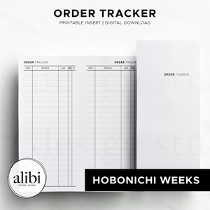 Hobonichi Weeks Order Tracker Printable Hobo Weeks Printable Insert Package Delivery Shopping Log Digital Download PDF