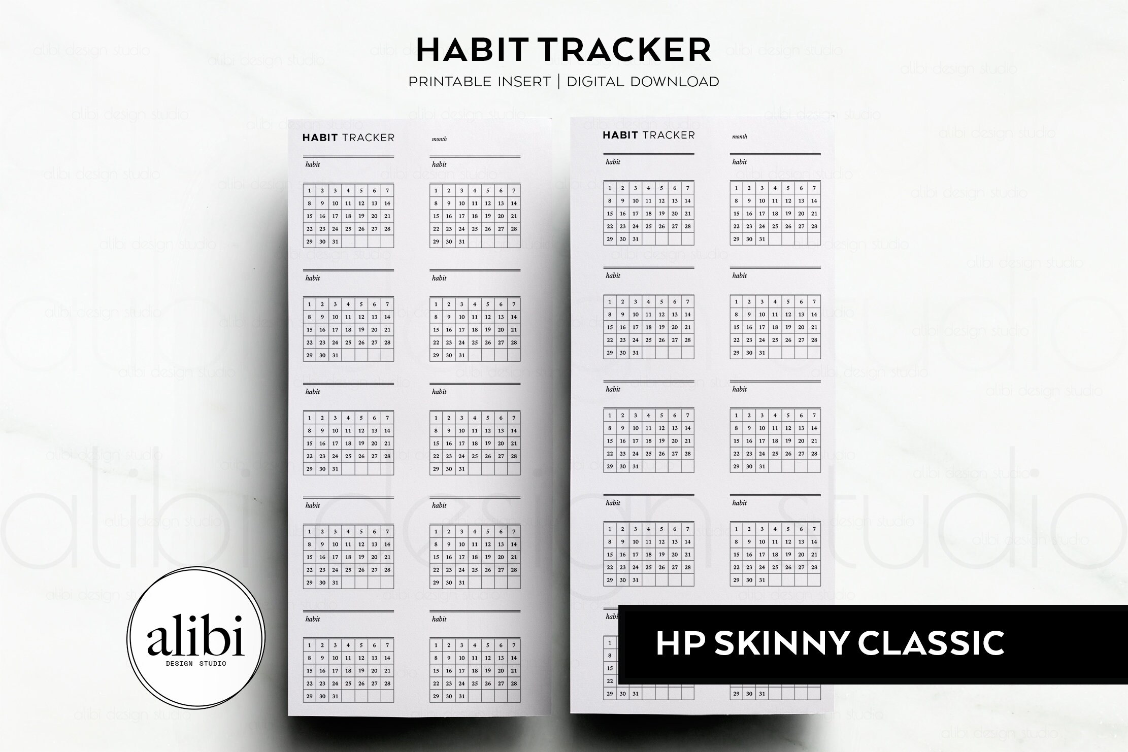 Skinny Classic Happy Planner Habit Tracker Monthly Planner HP Half ...