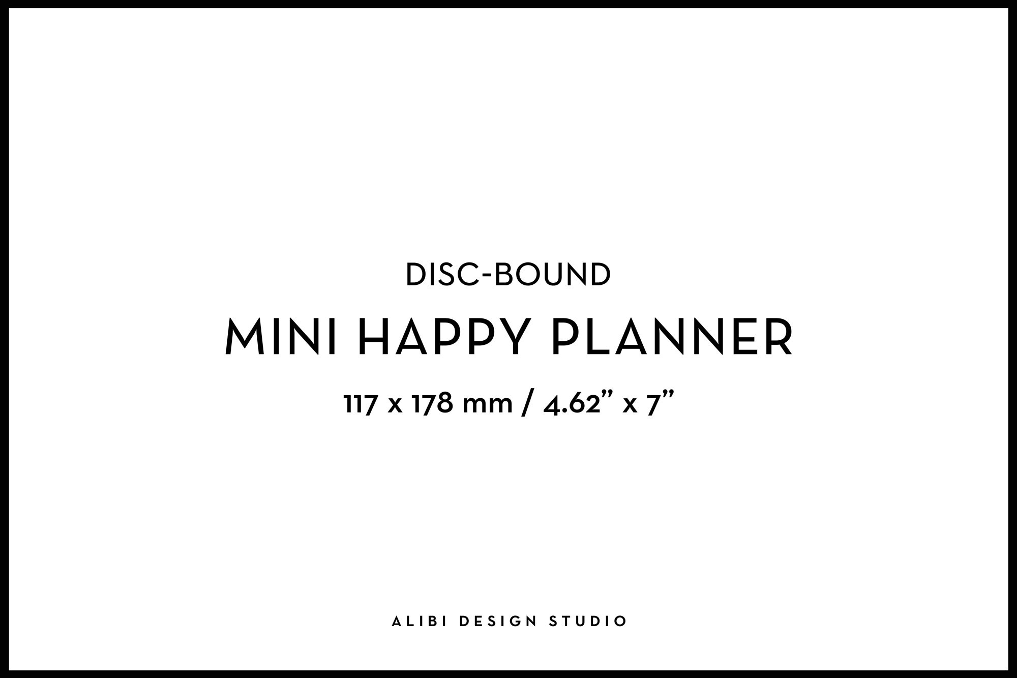 HP MINI Monthly Planner, Month at a Glance Mini Happy Planner Printable ...