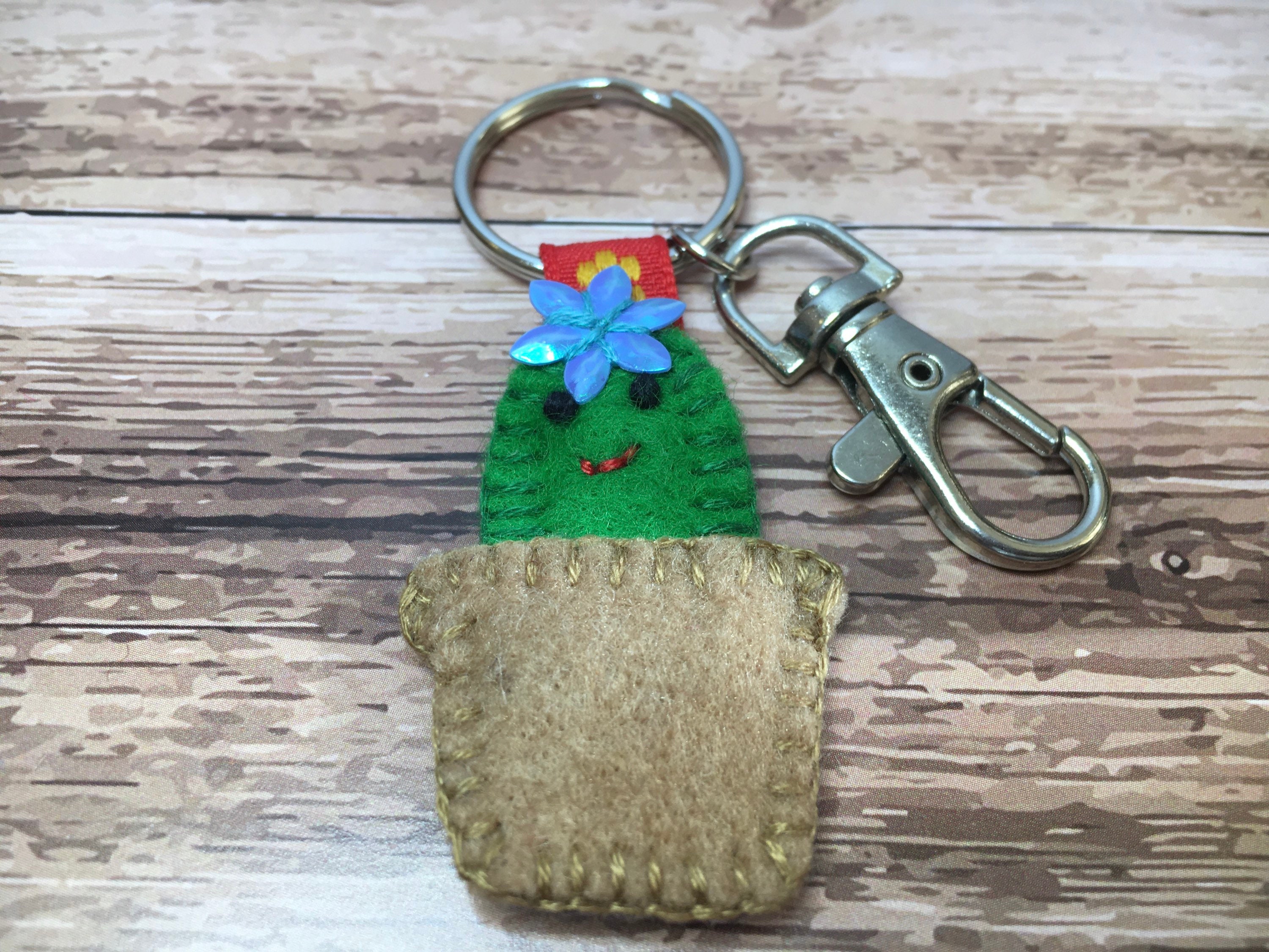 Adorable cactus keyring fun cacti novelty key ring Etsy