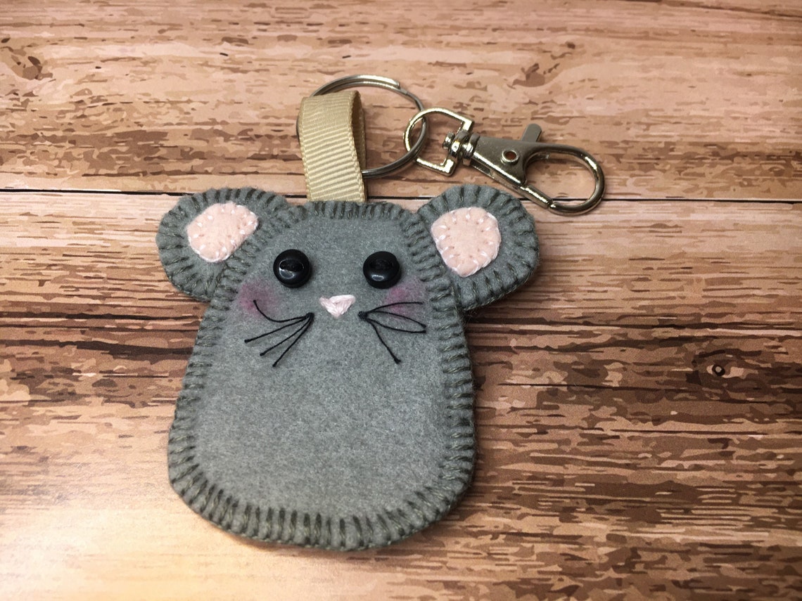 Adorable mouse keyring fun novelty key ring Etsy