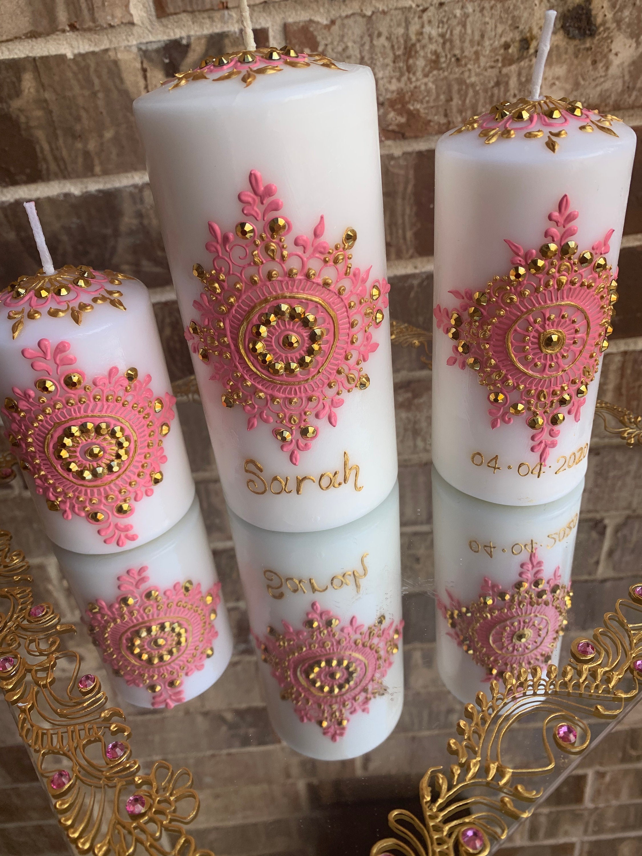 Home & Living Personalised henna candle set Candles