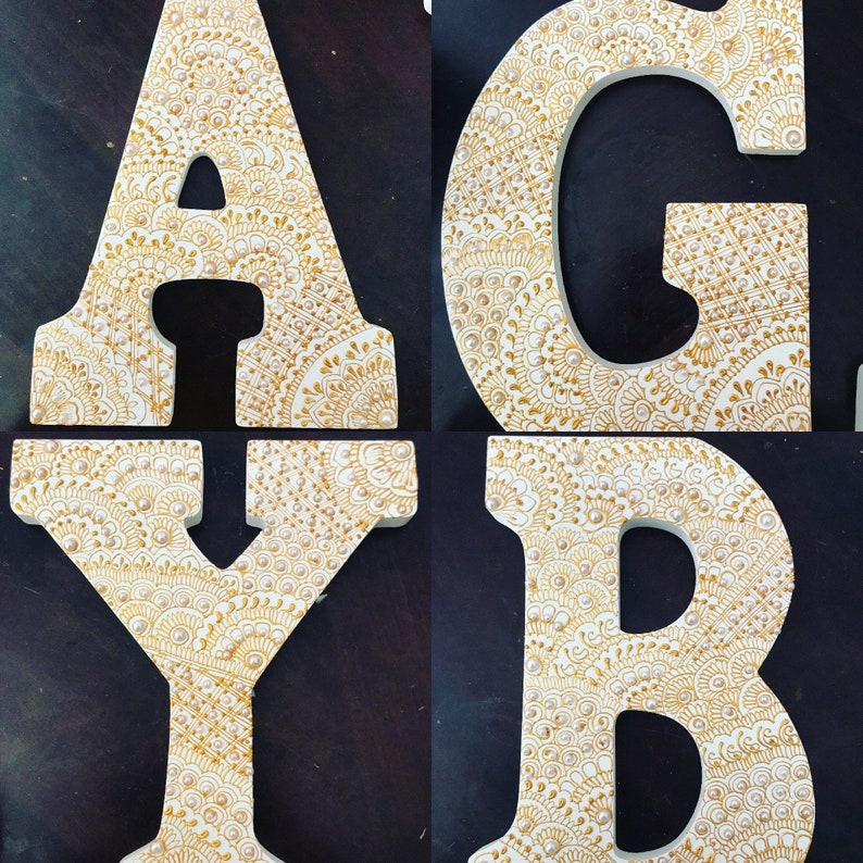 9 Lettre personnalisée alphabet peint à la main décor Etsy
