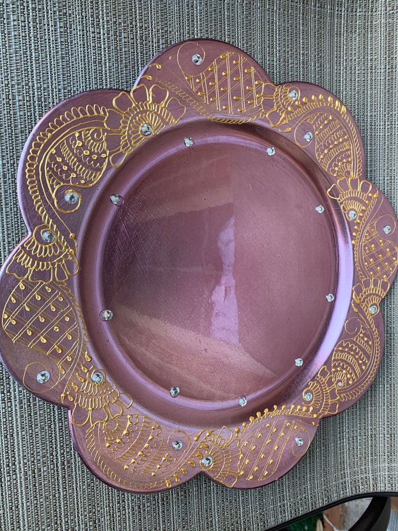 Mehndi Charger/Charger plate/mehndinight decor/Henna Etsy