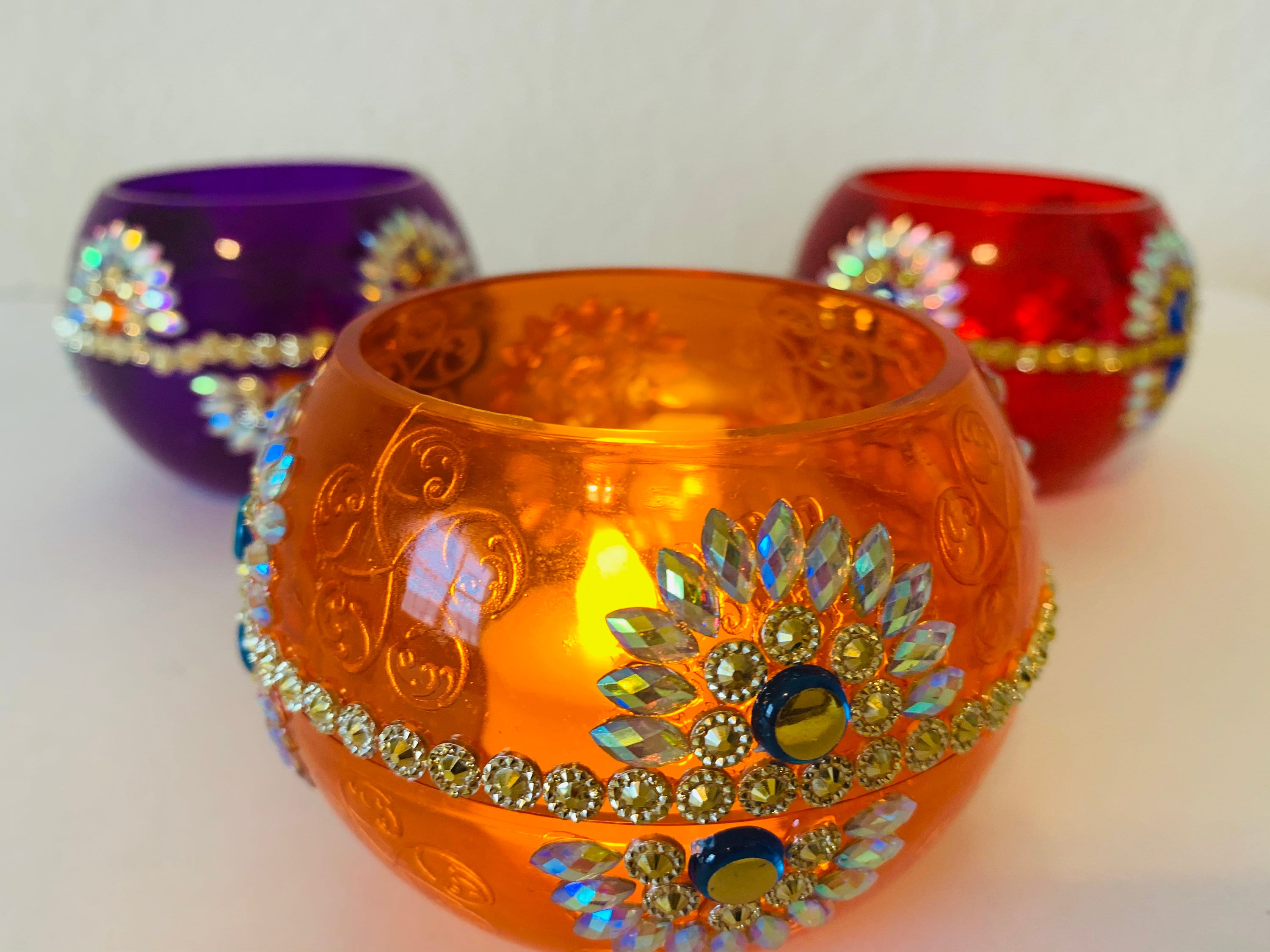 Jewel candle holder/wedding decor/candle dish/handmade candle Etsy