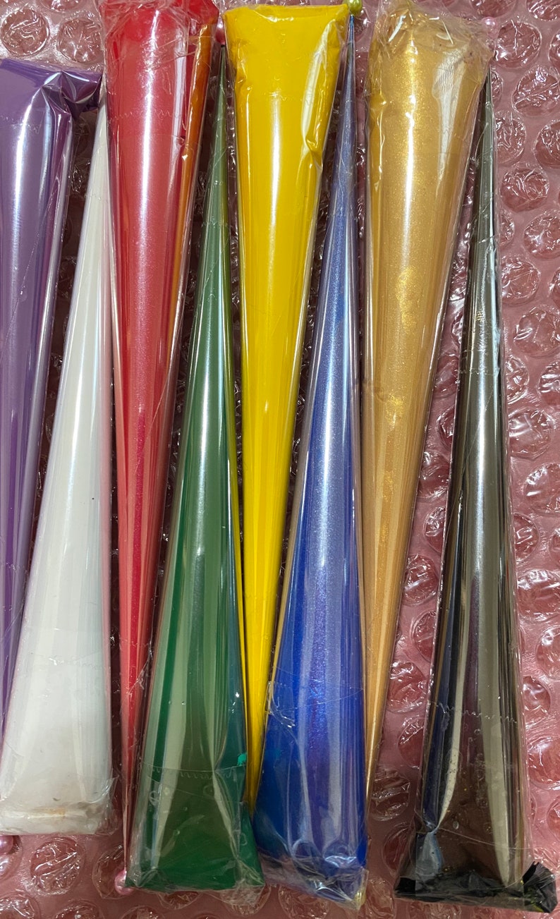 Set of 7 Acrylic Paint Cones Henna Inspired Crafts Paint Etsy