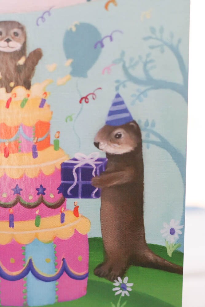 Carte Danniversaire De Loutre Loutre De Riviere Loutre De Etsy France