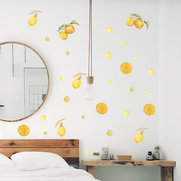 Lemon Wall Decals Etsy