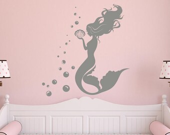 Mermaid Wall Decal Nursery - Etsy