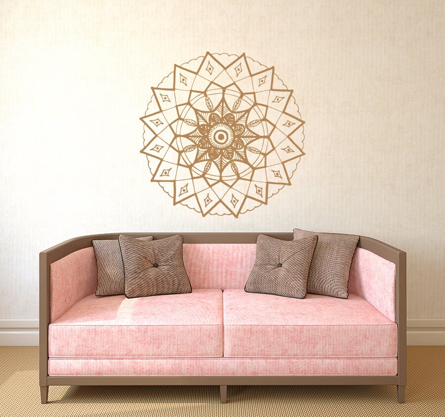Mandala Mandala Wall Decal Vinyl Sticker for Bedroom Etsy