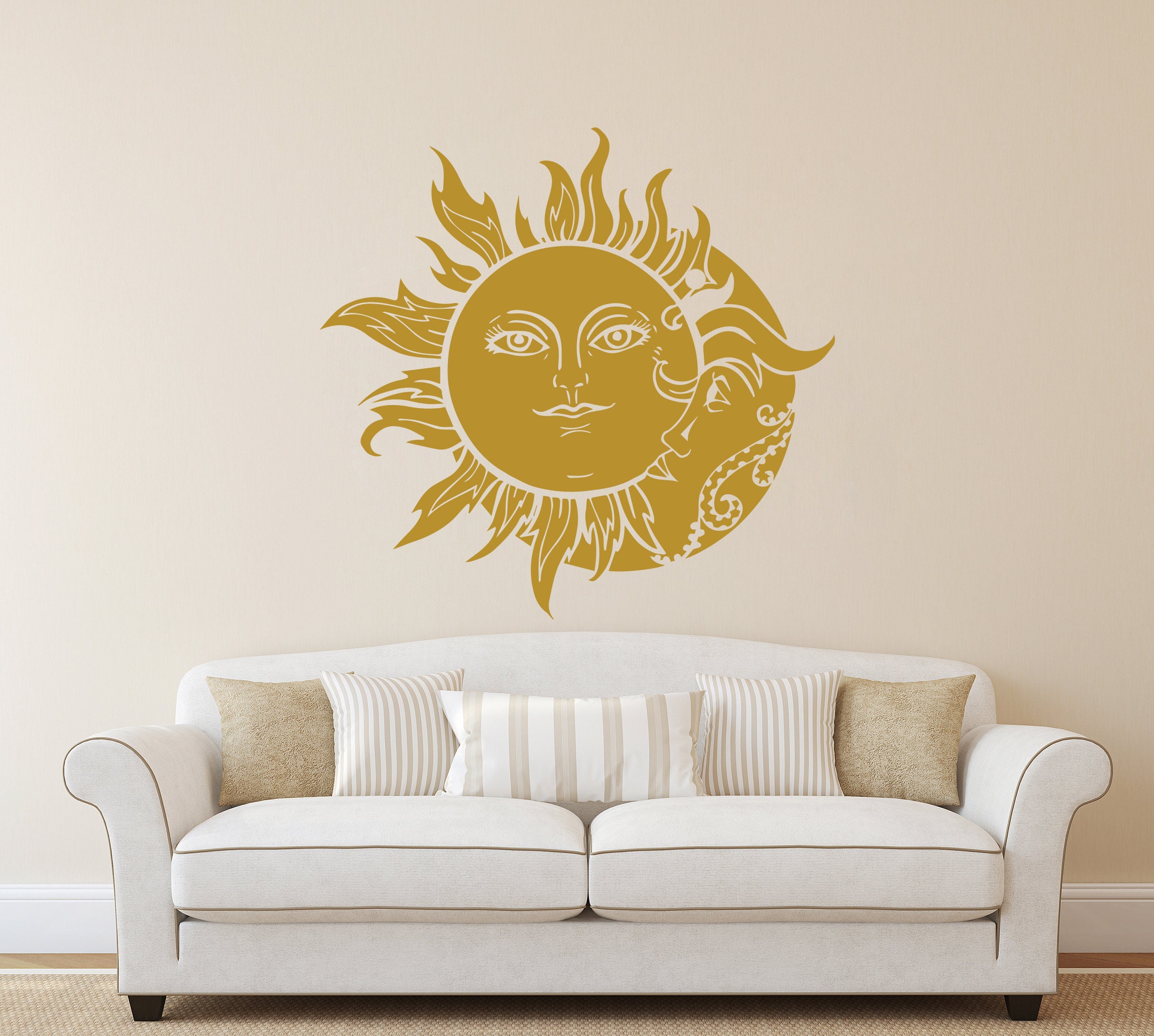 Sun and Moon art Sun and Moon decor Sun and Moon Wall Art Sun Etsy