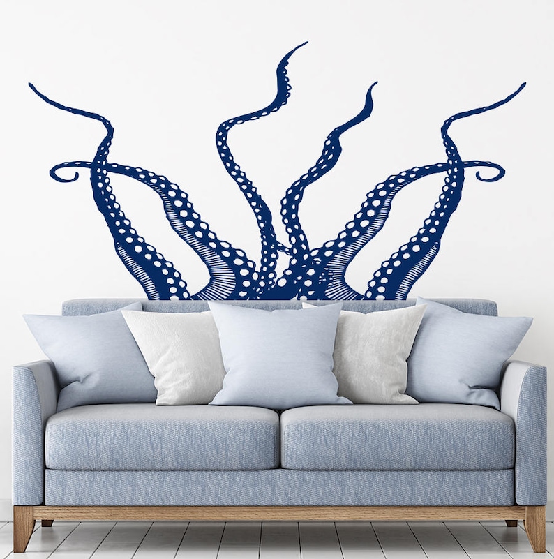 Large Octopus Tentacles Wall Decals Kraken Decal Octopus Etsy