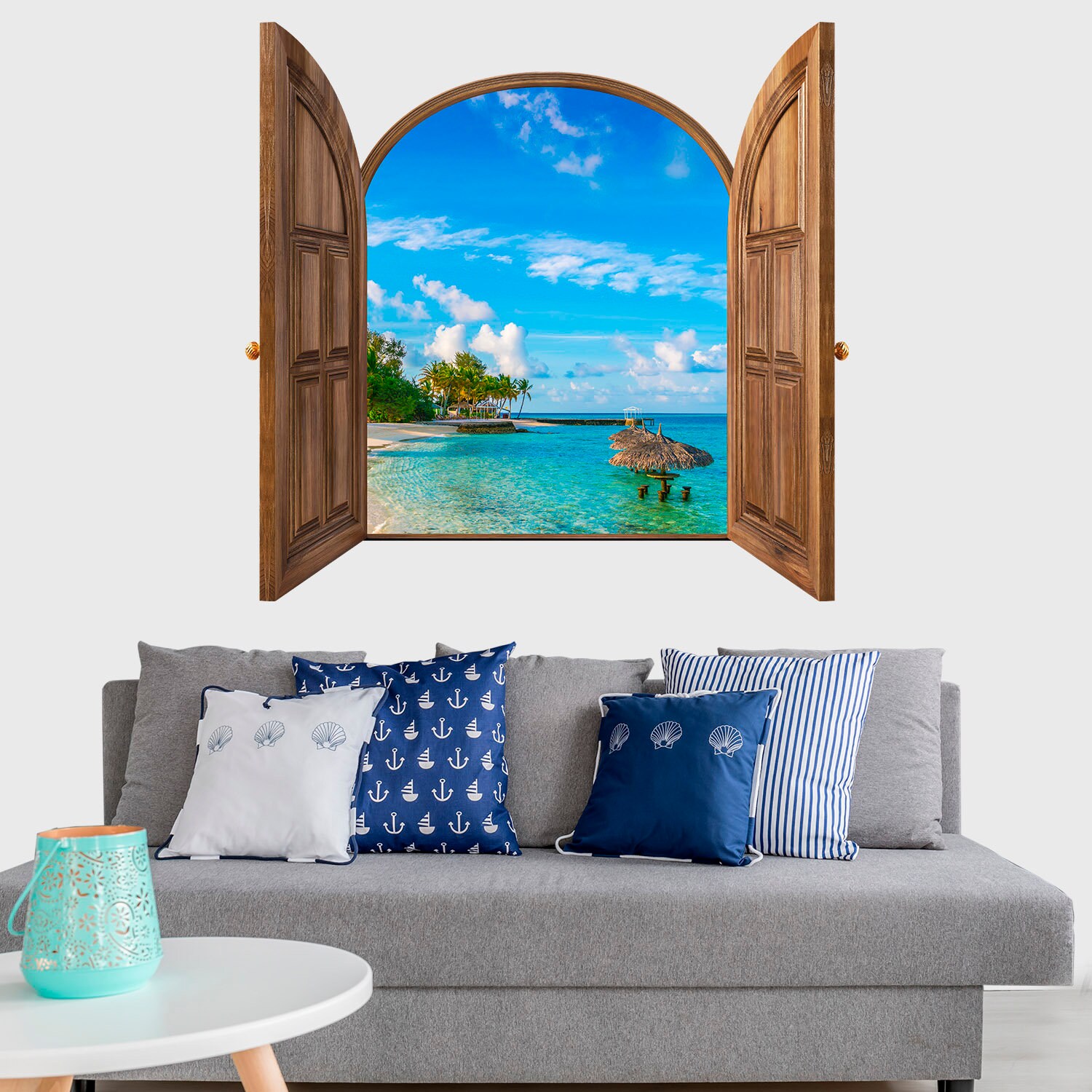 3D Window Frame Wall Decal. Window View Sticker. Sea View Wall Etsy