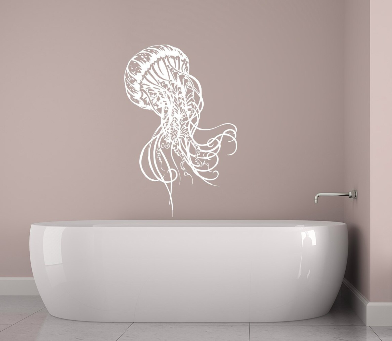 Jellyfish Decal Sea Life Wall Decals Bathroom Jelly Fish Vinyl Etsy