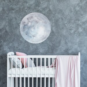 Watercolor Moon Wall Decal Kids. Moon Decal Nursery. - Etsy