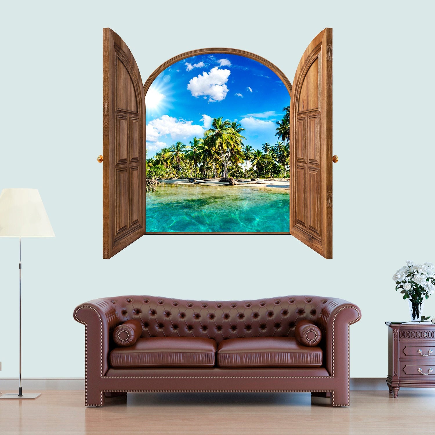 3D Window Wall Decal Window Frame Sticker Nature Wall Mural Etsy