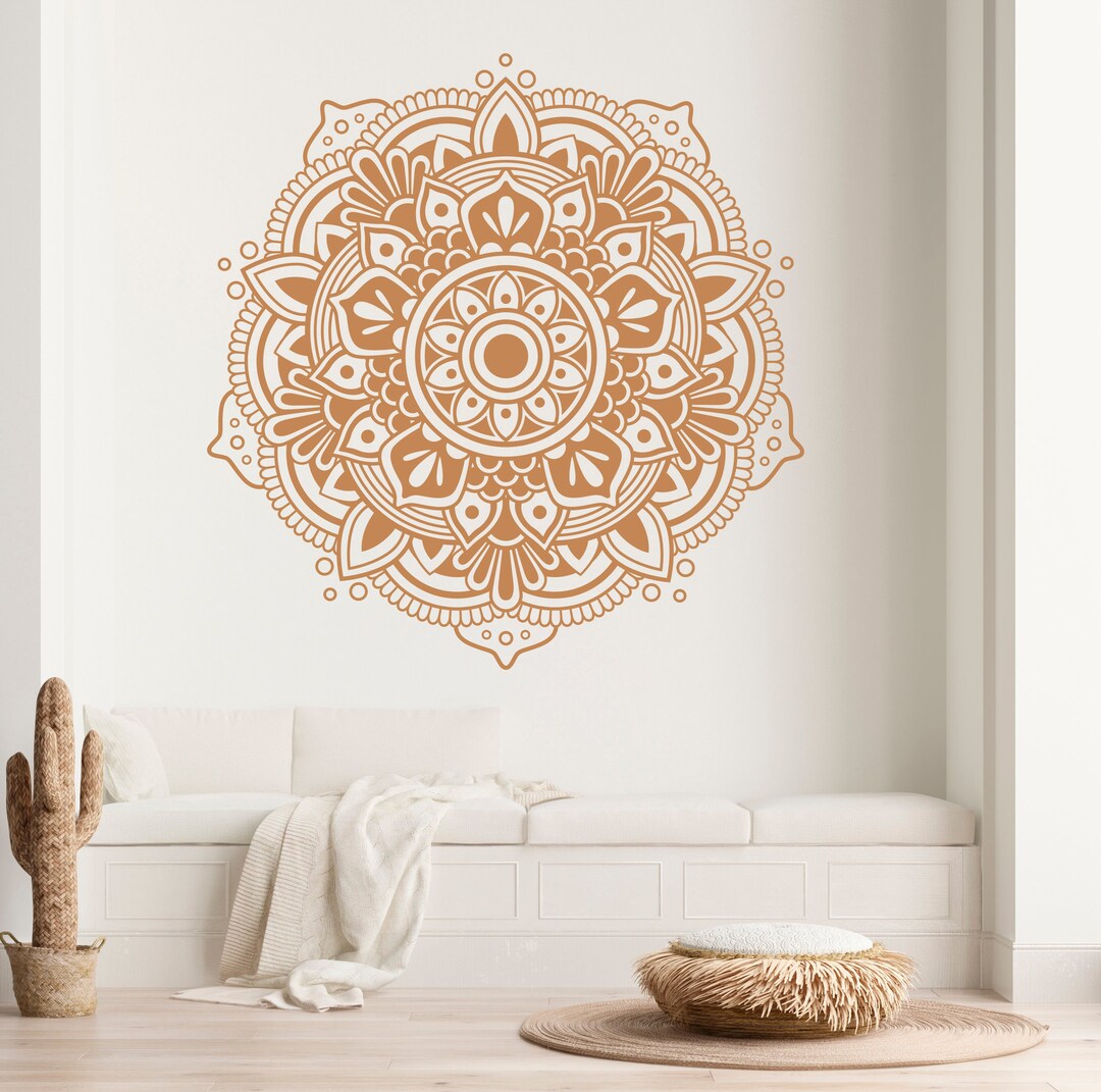 Mandala Wall Decals Bedroom Decals Yoga Studio Wall Decor - Etsy