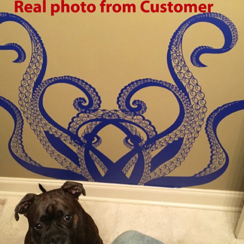 Large Octopus Wall Decal Octopus Tentacles Decals Nautical Etsy