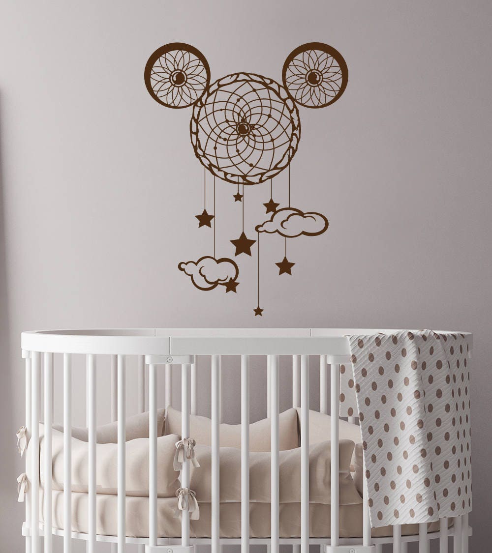 Dreamcatcher Wall Decals Mickey Mouse Ears Decal Nursery Etsy