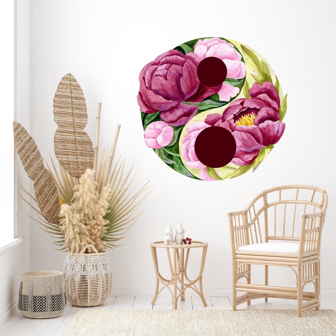 Floral Wall Decals / Peony Flower Wall Decals/ Nursery Decals/ Etsy UK
