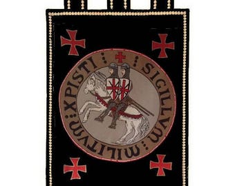 Knight Templar Ring With Cross In 925 Solid Sterling Silver Anello - Foto 9