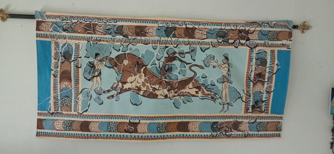 Fresque Du Taureau, Palais de Cnossos Entièrement Doublé