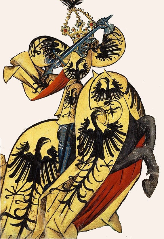 L'empereur Du Saint Empire Romain Armorial de La Toison d'or Entièrement Doublé