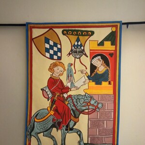 Medieval painting - Codex Manesse - Handmade